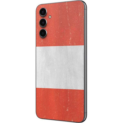 Peru Flag Distressed Galaxy A14 5G Skin